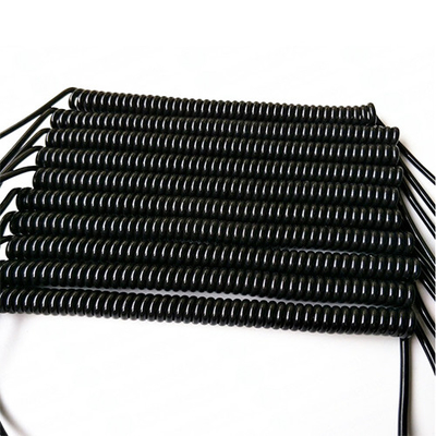 TPU Spiral Özel Sarmal Kablo Çok Amaçlı, Siyah Renkli 1.2 - 8.0MM